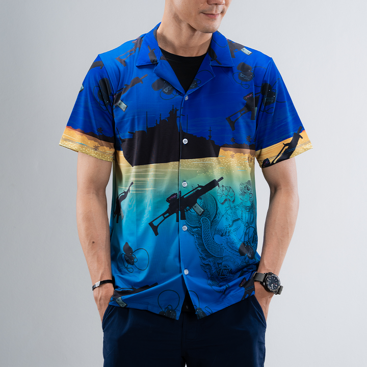 เสื้อฮาวาย VALOR PX - มัจฉานุจู่โจม Hawaii Shirt