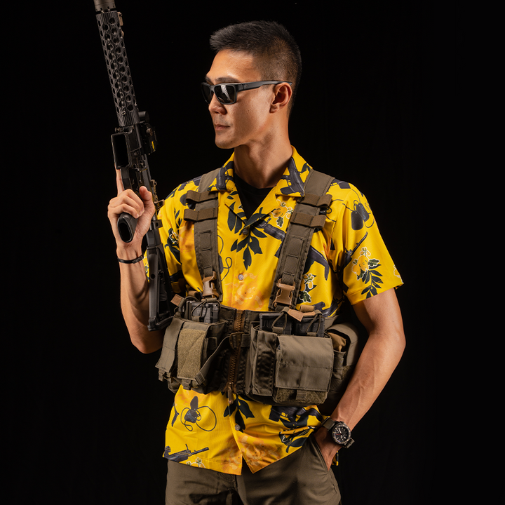 เสื้อฮาวาย VALOR PX - พญาครุฑประทับ Scar Hawaii Shirt