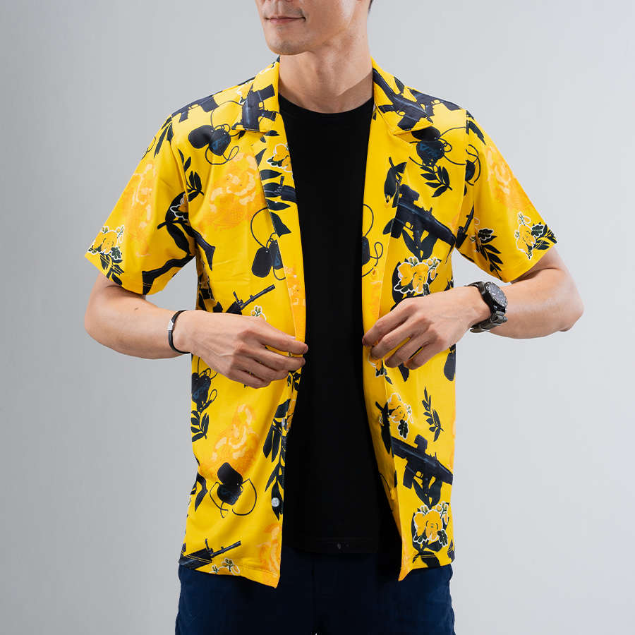 เสื้อฮาวาย VALOR PX - พญาครุฑประทับ Scar Hawaii Shirt