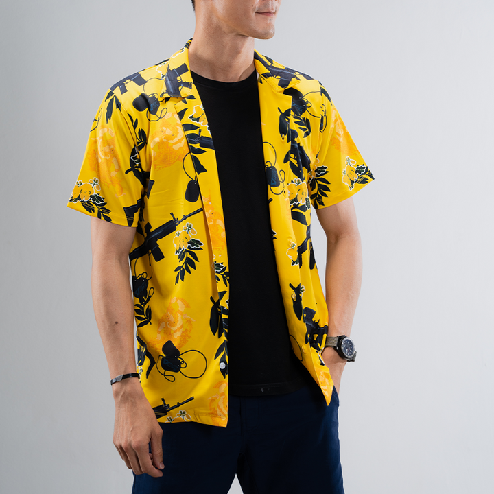 เสื้อฮาวาย VALOR PX - พญาครุฑประทับ Scar Hawaii Shirt