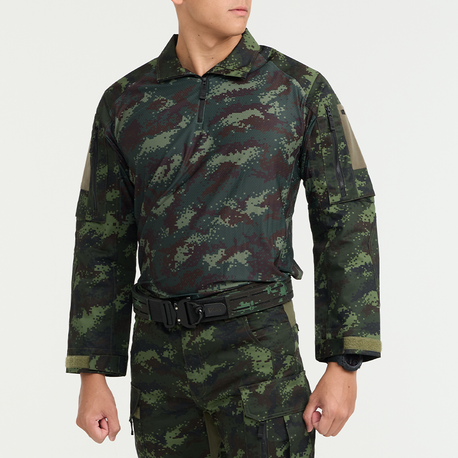เสื้อทหาร Valor PX - Native Combat Shirt เสื้อคอมแบทลายพราง ทหารบก
