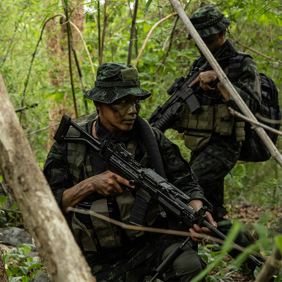 เสื้อทหาร Valor PX - Native Combat Shirt เสื้อคอมแบทลายพราง ทหารบก