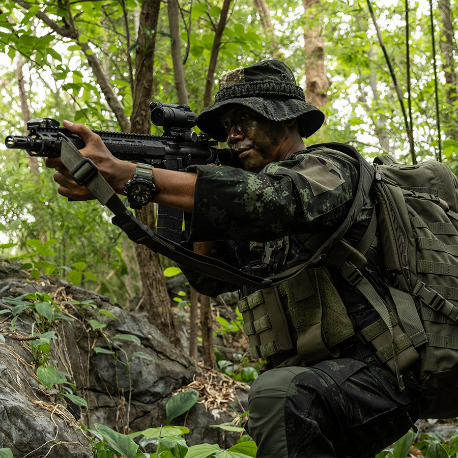 เสื้อทหาร Valor PX - Native Combat Shirt เสื้อคอมแบทลายพราง ทหารบก