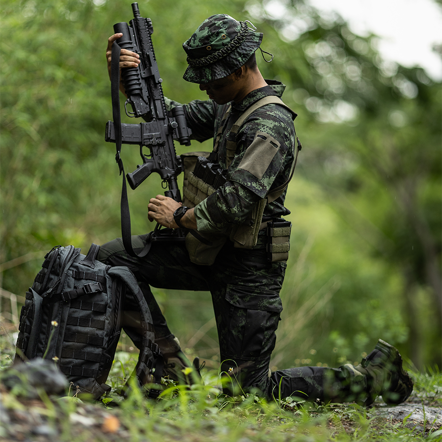 เสื้อทหาร Valor PX - Native Combat Shirt เสื้อคอมแบทลายพราง ทหารบก