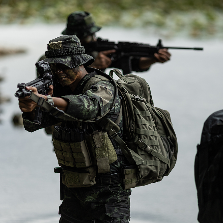 เสื้อทหาร Valor PX - Native Combat Shirt เสื้อคอมแบทลายพราง ทหารบก