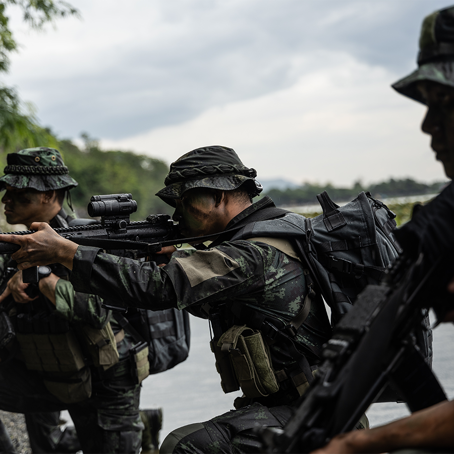 เสื้อทหาร Valor PX - Native Combat Shirt เสื้อคอมแบทลายพราง ทหารบก