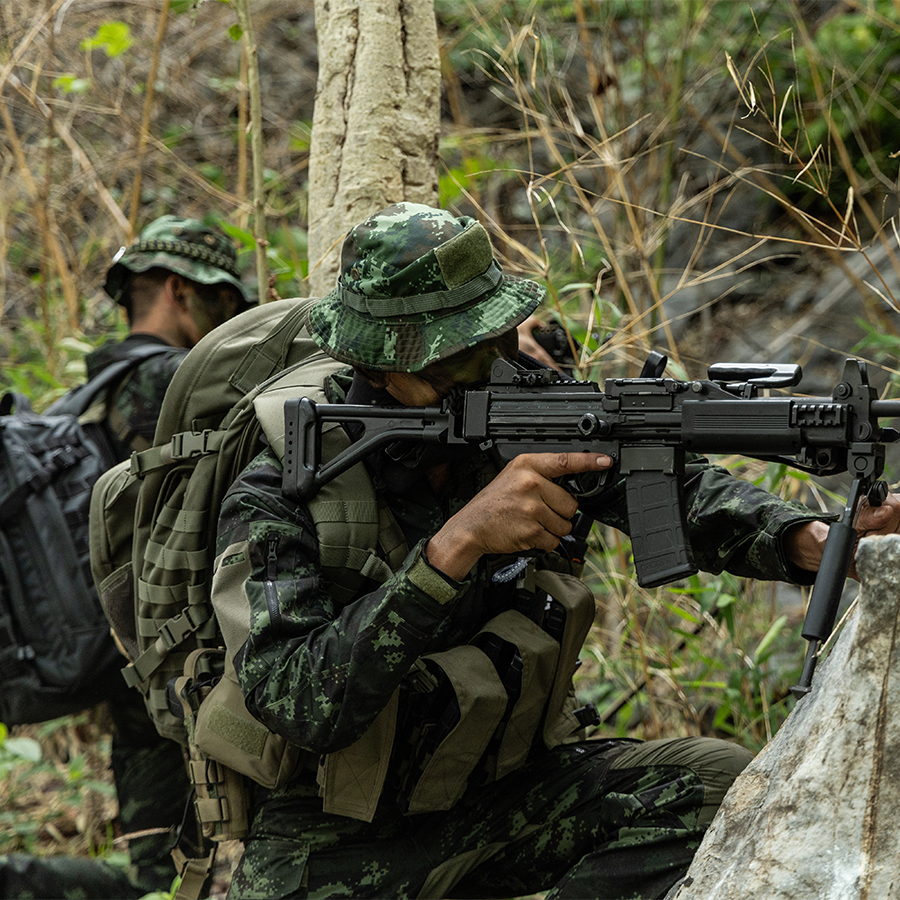 เสื้อทหาร Valor PX - Native Combat Shirt เสื้อคอมแบทลายพราง ทหารบก