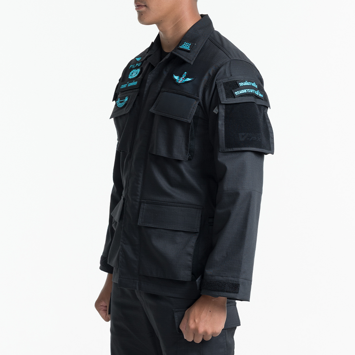 VALOR_PX_Native_BDU_Shirt เสื้อทหารพราน สีดำ กระเป๋า 4 ช่อง