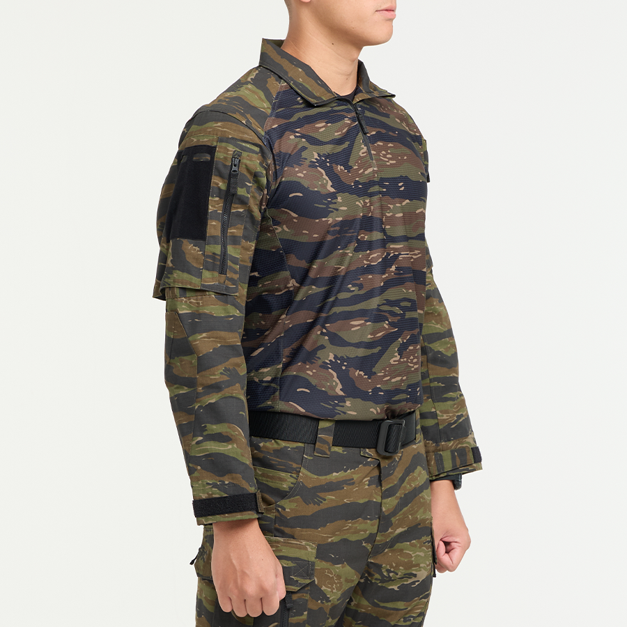 เสื้อทหาร Valor PX - Native Combat Shirt [Tiger Stripe] เสื้อคอมแบท ตำรวจพลร่ม