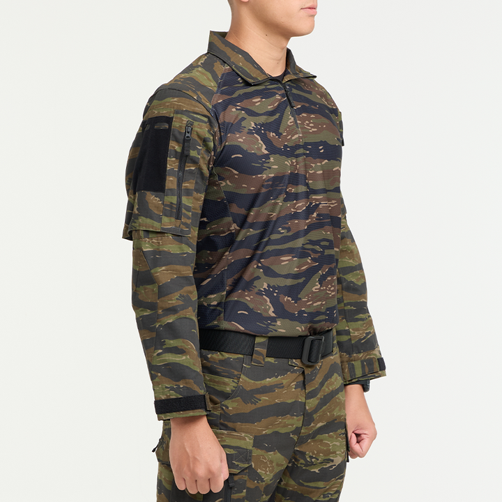 เสื้อทหาร Valor PX - Native Combat Shirt [Tiger Stripe] เสื้อคอมแบท ตำรวจพลร่ม