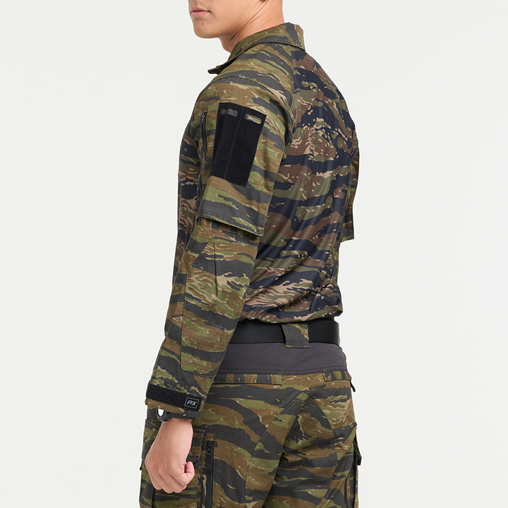 เสื้อทหาร Valor PX - Native Combat Shirt [Tiger Stripe] เสื้อคอมแบท ตำรวจพลร่ม