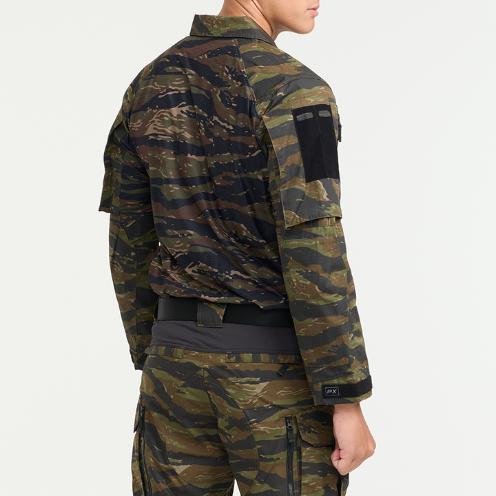 เสื้อทหาร Valor PX - Native Combat Shirt [Tiger Stripe] เสื้อคอมแบท ตำรวจพลร่ม