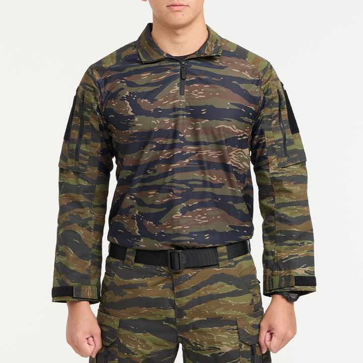 เสื้อทหาร Valor PX - Native Combat Shirt [Tiger Stripe] เสื้อคอมแบท ตำรวจพลร่ม