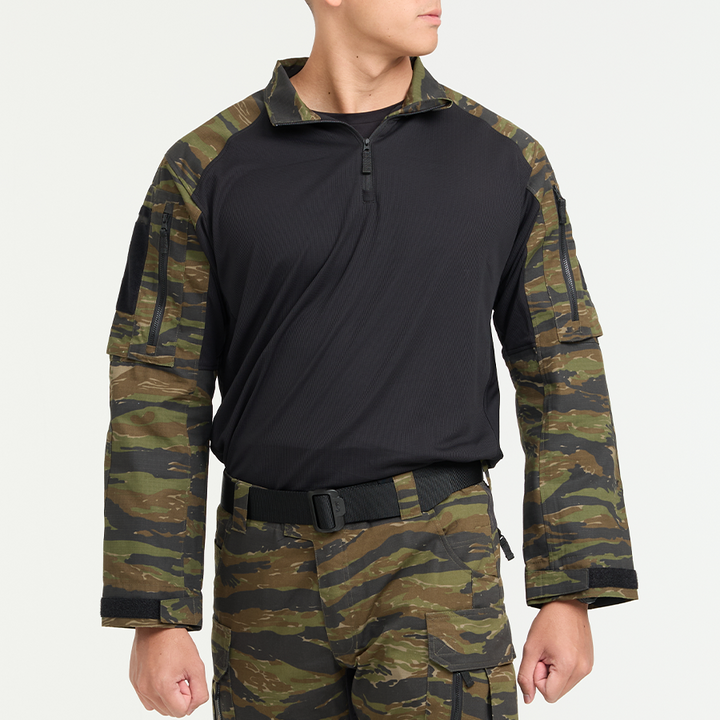 เสื้อทหาร Valor PX - Native Combat Shirt [Tiger Stripe] เสื้อคอมแบท ตำรวจพลร่ม