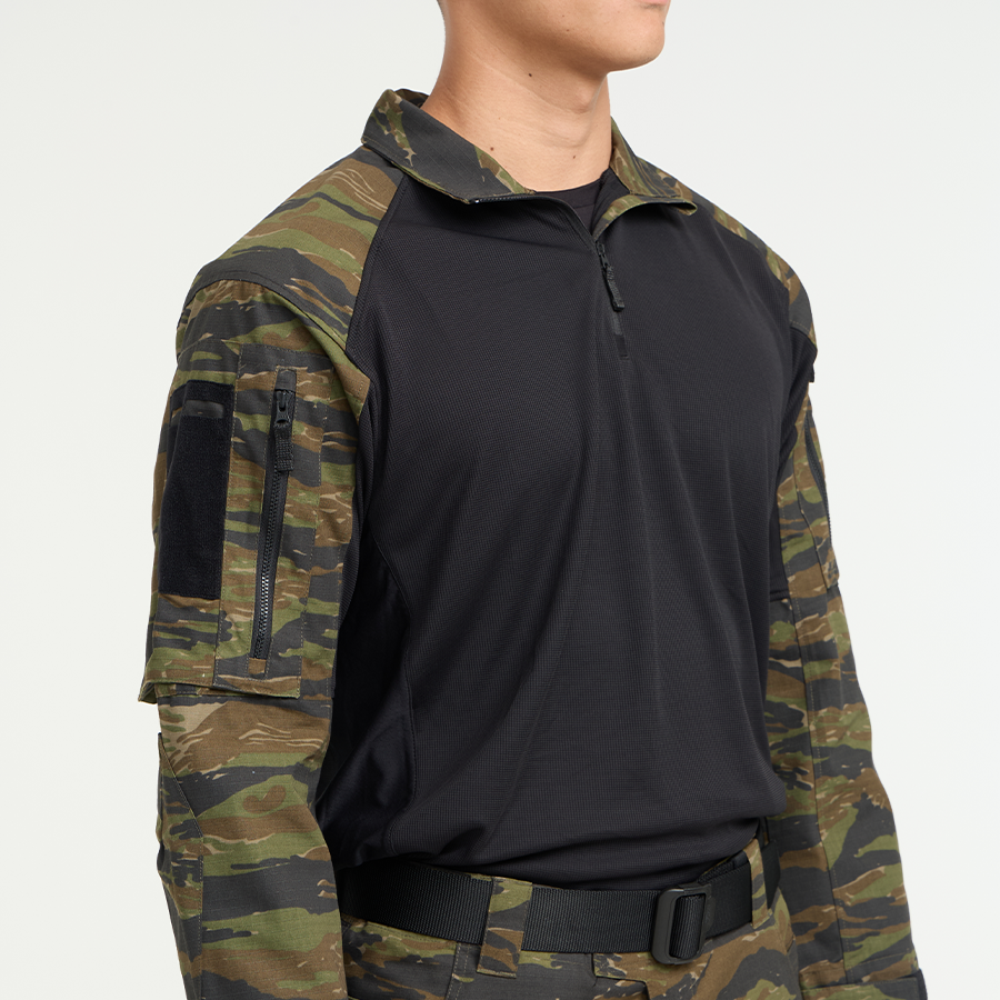 เสื้อทหาร Valor PX - Native Combat Shirt [Tiger Stripe] เสื้อคอมแบท ตำรวจพลร่ม