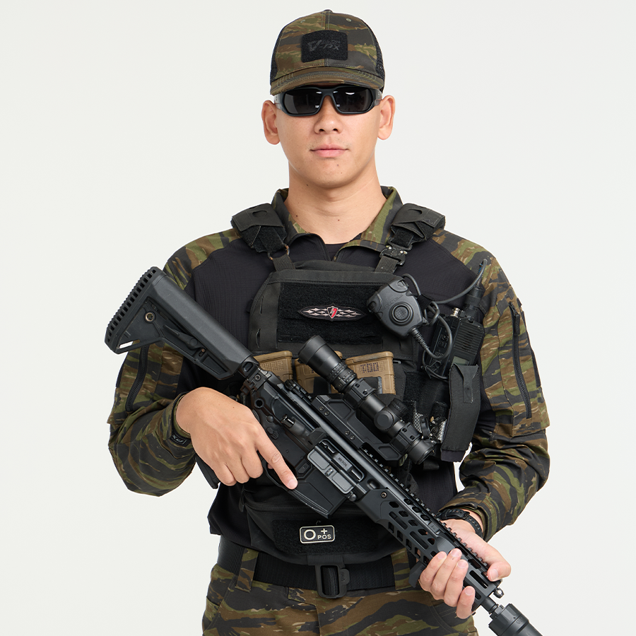 เสื้อทหาร Valor PX - Native Combat Shirt [Tiger Stripe] เสื้อคอมแบท ตำรวจพลร่ม