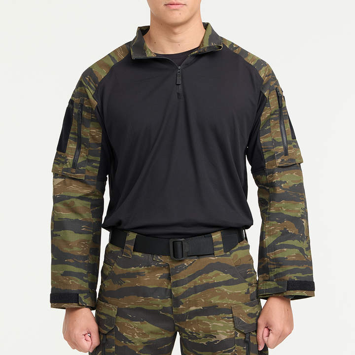 เสื้อทหาร Valor PX - Native Combat Shirt [Tiger Stripe] เสื้อคอมแบท ตำรวจพลร่ม