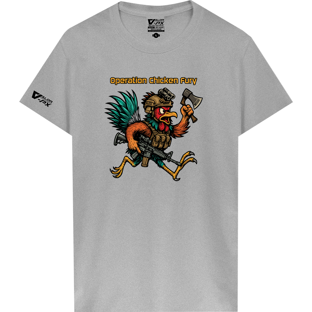 เสื้อยืดสกรีนลาย VALOR PX -  Operation Chicken Fury T-Shirt เสื้อใส่เที่ยว ลายกราฟิก