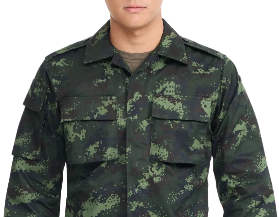 VALOR PX ชุดเครื่องแบบทหารบก Native BDU พร้อมปักชื่อและเครื่องหมาย ผ้าลายพราง คุณภาพสูง
