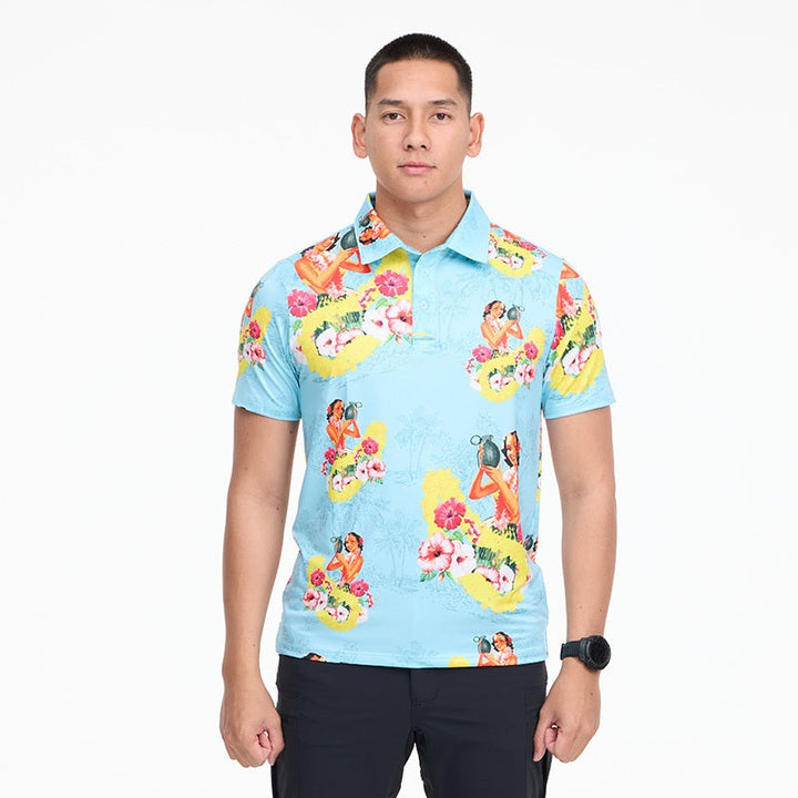 VALOR PX - Girl Bomb Polo Hawaii Shirts