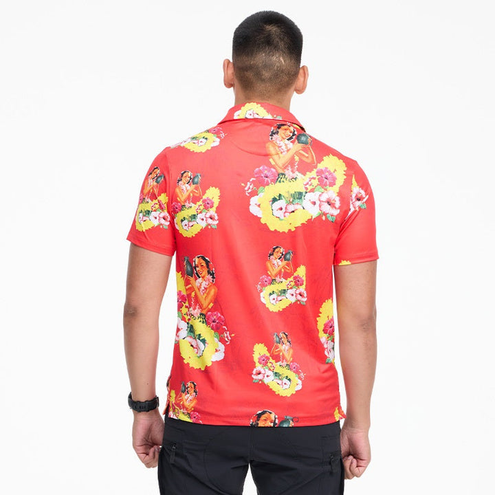 VALOR PX - Girl Bomb Polo Hawaii Shirts